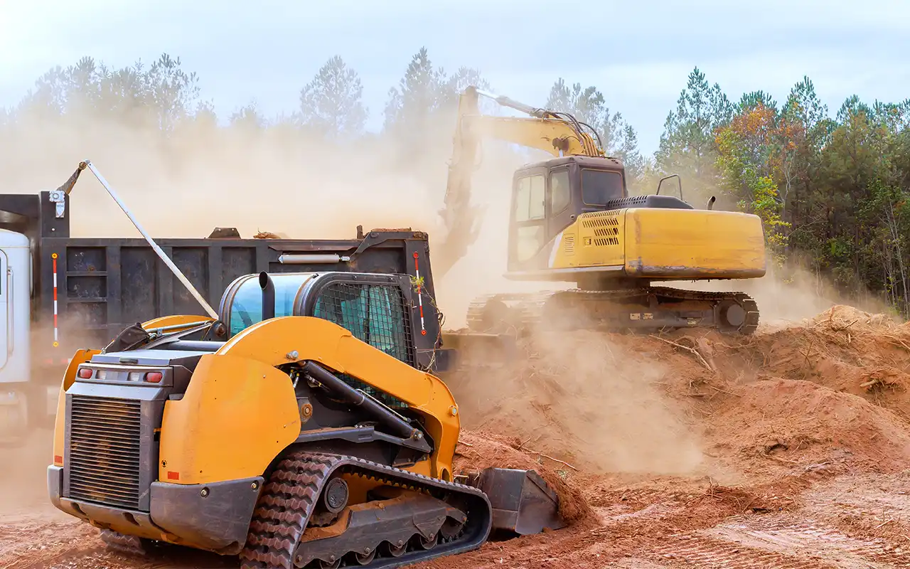 JCB 3CX backhoe loader and JCB 90Z-2 excavator supplied by QuoteMeHire for reliable plant and machinery hire on construction sites across the UK.